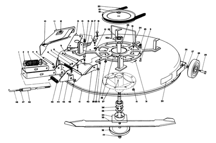 Mower Assembly Diagram and Parts List for 56155 6000001 - 6999999 Toro Lawn Tractor