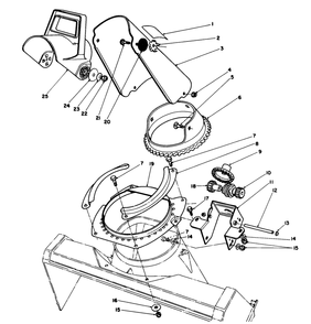 Discharge Chute Assembly Diagram and Parts List for 38186 3900001 - 3999999 Toro Snow Blower