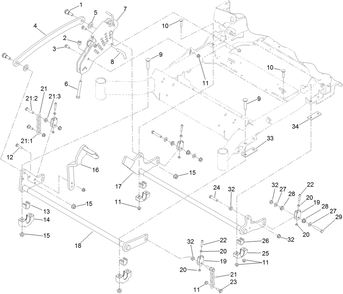 Deck Lift Assembly Diagram and Parts List for 74143 (313000001-313999999)(2013) Toro Lawn Mower