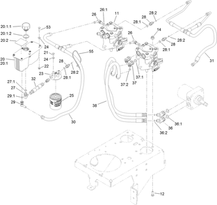 Part Location Diagram of 121-5968 Toro Charge Hose Asm