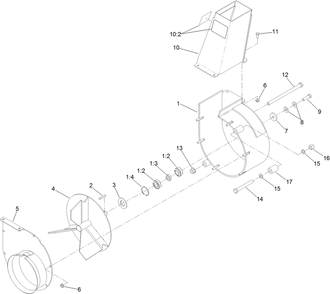Blower Assembly No. 116-9649 Diagram and Parts List for 74316 400000000 - 999999999 Toro Lawn Tractor