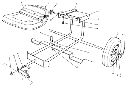 Sulky Kit Model No. 30122 Diagram and Parts List for 30122 0000001 - 0999999 Toro Lawn Tractor Accessories