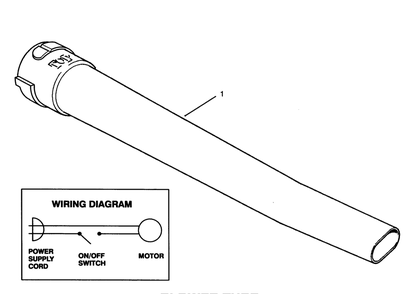 Blower Tube Diagram and Parts List for 51580 59000001 - 59999999 Toro Leaf Blower / Vacuum