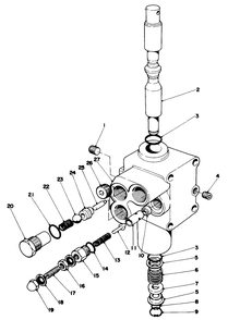 Valve Assembly 27-4190 Diagram and Parts List for 30550 70000001 - 79999999 Toro Lawn Tractor