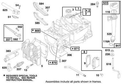 Engine Briggs & Stratton Model 12f802-1767-E1 Diagram and Parts List for 20914 9900001 - 9999999 Toro Lawn Mower