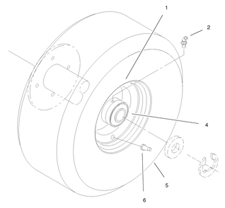 Wheel And Tire Asm Diagram and Parts List for 30183 990001 - 999999 Toro Lawn Tractor Accessories