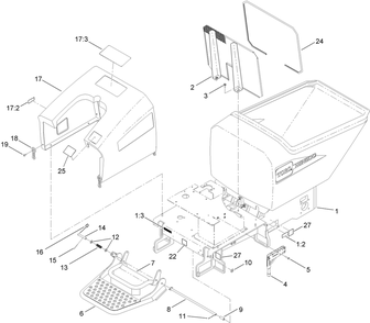 Main Frame Assembly Diagram and Parts List for 68038G 400000000 - 402349999 Toro Lawn Tractor Accessories