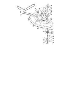 50 Inch Deck Spindle And Blade Diagram and Parts List for 74373 290004013 AND UP Toro Lawn Mower