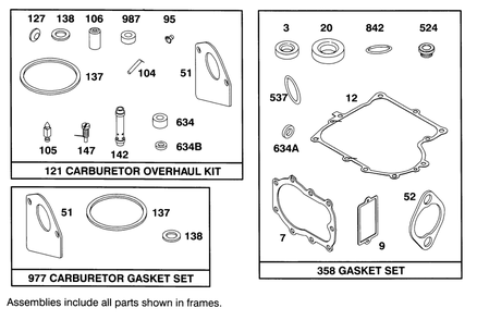 Engine Briggs & Stratton Model 283707-0156-01 Diagram and Parts List for 71180 3900001 - 3999999 Toro Lawn Tractor