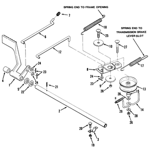 Brake & Idler Assembly (210-5 & 212-5) Diagram and Parts List for 32-10B503 2000001 - 2999999 Toro Lawn Tractor