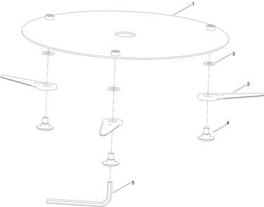 Swing Tip Blade Assembly Diagram and Parts List for 2627  Toro Lawn Tractor Accessories