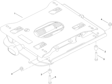 Seat Suspension Kit Assembly No. 147-7613 Diagram and Parts List for 147-7613  Toro Lawn Tractor