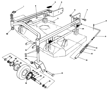 Carrier Frame Assembly Diagram and Parts List for 30136 9000001 - 9999999 Toro Lawn Mower