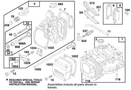 Engine Gts 150 Diagram and Parts List for 22140 790000001 - 799999999 Toro Lawn Mower