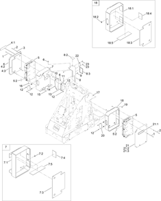 Battery Assembly Diagram and Parts List for 22218 407600000 - 411799999 Toro Lawn Tractor Accessories