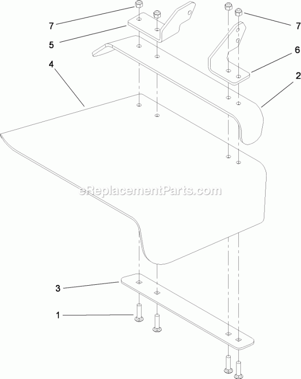 Rubber Deflector Assembly No. 108-2792 Diagram and Parts List for 74921 290000001-290999999 Toro Lawn Mower