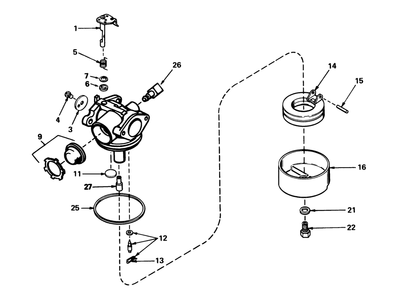Carburetor No. 632050a Diagram and Parts List for 16299 5000001 - 5999999 Toro Lawn Mower