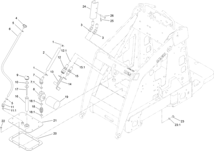Hydraulic Tank And Filter Assembly Diagram and Parts List for 22318 404320000 - 405709999 Toro Lawn Tractor Accessories
