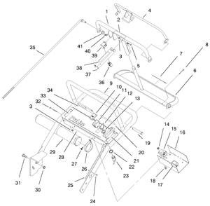 Handle And Control Panel Assembly Diagram and Parts List for 30159 990001 - 991179 Toro Lawn Tractor Accessories
