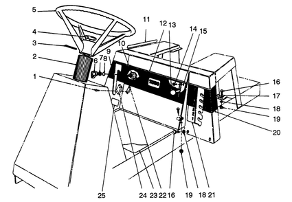 Steering Wheel, Switches & Decals Diagram and Parts List for 56185 2000001 - 2999999 Toro Lawn Tractor
