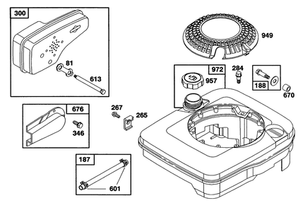 Engine Briggs & Stratton Model 122702-3171-01 Diagram and Parts List for 16400 2000001 - 2999999 Toro Lawn Mower