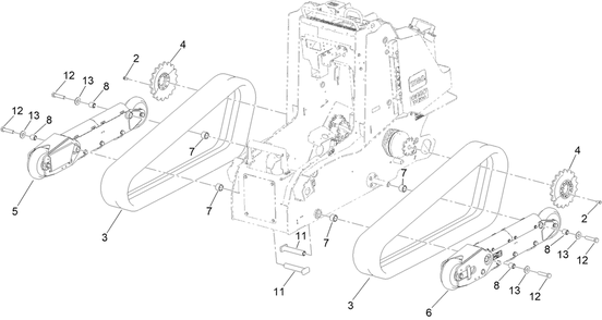 Track Assembly Diagram and Parts List for 22352 412900000 - 999999999 Toro Lawn Tractor Accessories