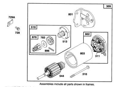Engine Briggs & Stratton Model 28m707-0122-01 Diagram and Parts List for 71191 4900001 - 4999999 Toro Lawn Tractor