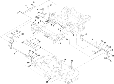 Part Location Diagram of 147-7949 Toro Pedal-Foot Lift