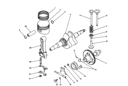 Crankshaft & Camshaft Assembly Diagram and Parts List for 62032 6000001 - 6999999 Toro Generator