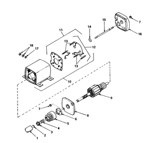 12 Volt Electric Starter No.33606 Diagram and Parts List for 56033 5000001 - 5999999 Toro Lawn Tractor