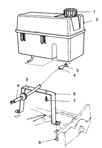 Gas Tank Assembly Diagram and Parts List for 22145 5900001 - 5999999 Toro Lawn Mower