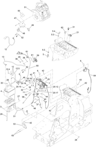 Electrical Assembly Diagram and Parts List for 22327G 410480000 - 411899999 Toro Lawn Tractor Accessories