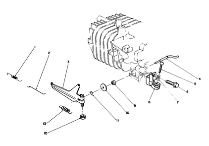 Governor Assembly (Engine Model No. 47pm1-5) Diagram and Parts List for 38186 2000001 - 2999999 Toro Snow Blower