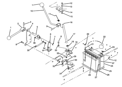 Transmission Linkage Assembly Diagram and Parts List for 70140 3900001 - 3999999 Toro Lawn Tractor