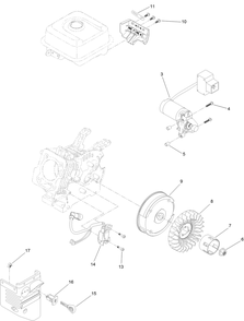 Ignition And Electrical Assembly Diagram and Parts List for 38757 409000000 - 411599999 Toro Snow Blower