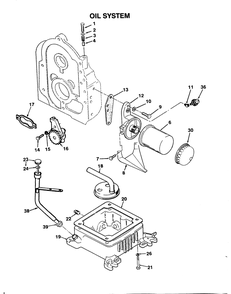 Oil System Diagram and Parts List for 74140 49000001 - 49999999 Toro Lawn Tractor