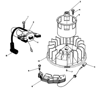 Magneto & Flywheel Assembly (Engine No. Vmm1-5) Diagram and Parts List for 26625B 2000001 - 2999999 Toro Lawn Mower