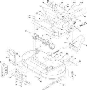 Part Location Diagram of 109-4372 Toro Deck Decal and Baffle Asm