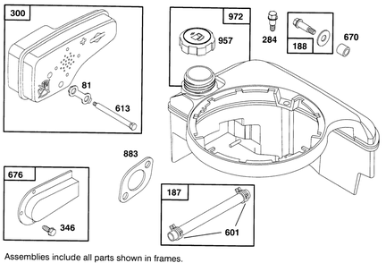 Engine Briggs & Stratton Model 12e802-0653-01 Diagram and Parts List for 21000BC 5900001 - 5999999 Toro Lawn Tractor Accessories