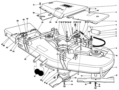 Cutting Unit Assembly Diagram and Parts List for 30152 700001 - 799999 Toro Lawn Mower