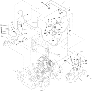 Fuel System Assembly Diagram and Parts List for 74096 400000000-403247446 Toro Lawn Tractor