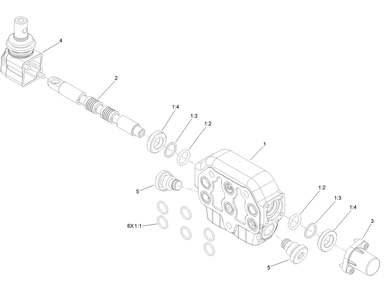 Series Valve Section Assembly No. 139-1339 Diagram and Parts List for 22983 413000000 - 999999999 Toro Lawn Tractor Accessories