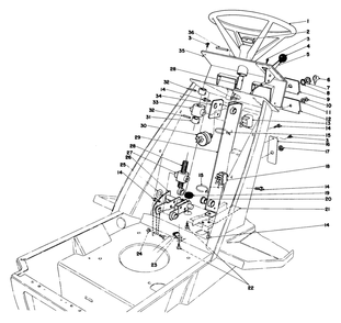 Steering Wheel & Dash Assembly Diagram and Parts List for 57360 3000001 - 3999999 Toro Lawn Tractor