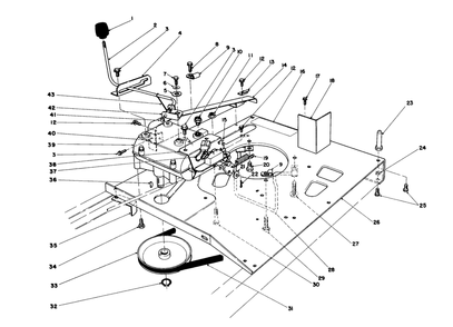 Engine Plate And Shift Assembly Diagram and Parts List for 56125 6000001 - 6999999 Toro Lawn Tractor