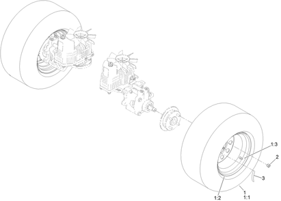 Rear Wheel Assembly Diagram and Parts List for 72902TE 411000000-999999999 Toro Lawn Mower