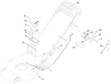 Electrical Assembly Diagram and Parts List for 21691 409000000 - 999999999 Toro Lawn Mower