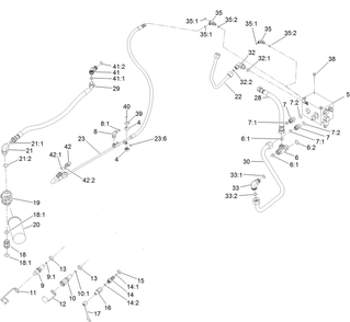Auxiliary Hydraulic Assembly Diagram and Parts List for 22531 400000000 - 405539999 Toro Lawn Tractor Accessories
