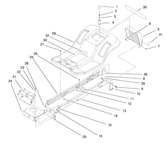 Frame Assembly Diagram and Parts List for 71196 8900001 - 8999999 Toro Lawn Tractor