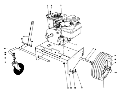 Engine And Base Assembly Diagram and Parts List for 62933 8000001 - 8999999 Toro Leaf Blower / Vacuum