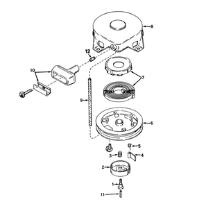 Rewind Starter No. 590420a Diagram and Parts List for 56125 6000001 - 6999999 Toro Lawn Tractor